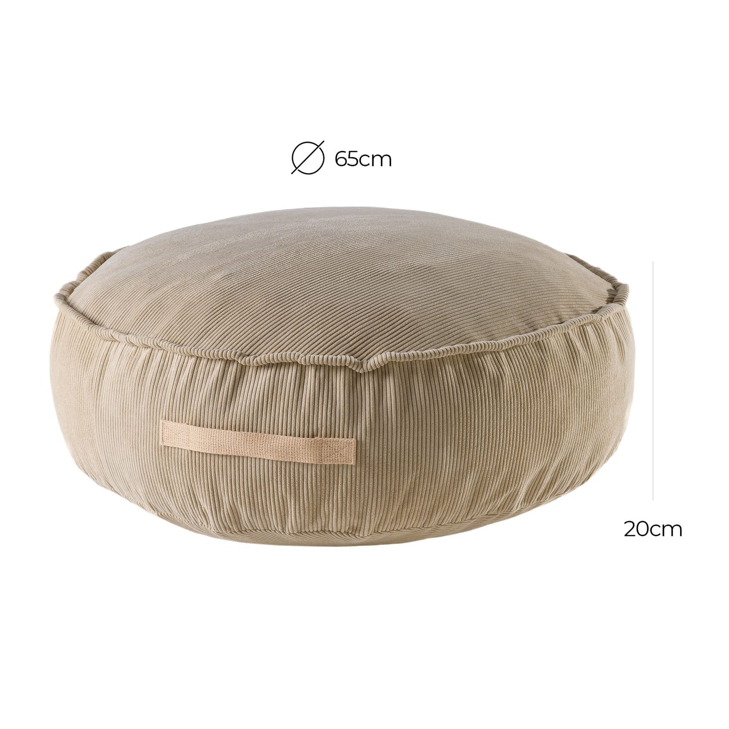 Luxury Corduroy Round Pouffe For Kids By MeowBaby - Stylemykid.com